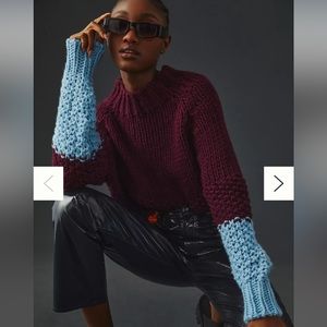 Anthropologie Dr Bloom Colorblock Sweater